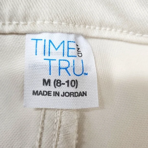 Cream Color Skinny Pull On Jeggings Size 8-10, Medium - Picture 5 of 10